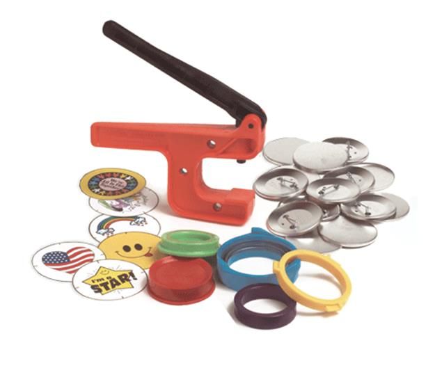 Button maker and supplies