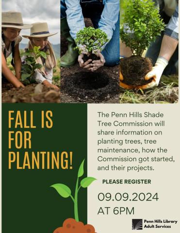 Image of flyer for program with people planting trees