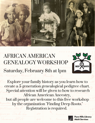 African American Genealogy Workshop flyer