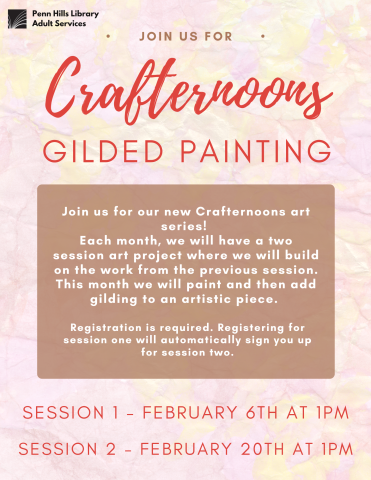 crafrernoons: gilded painting flyer