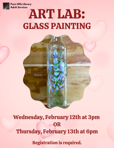 art lab: glass painting flyer