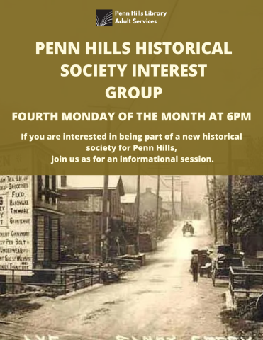 Penn Hills hisotrical society flyer