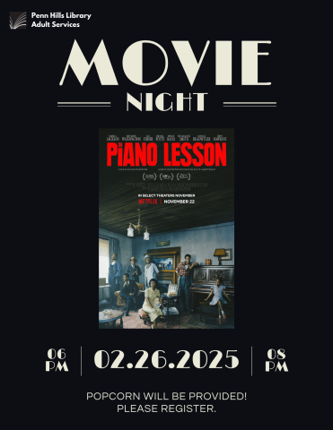 Movie Night: The Piano Lesson flyer