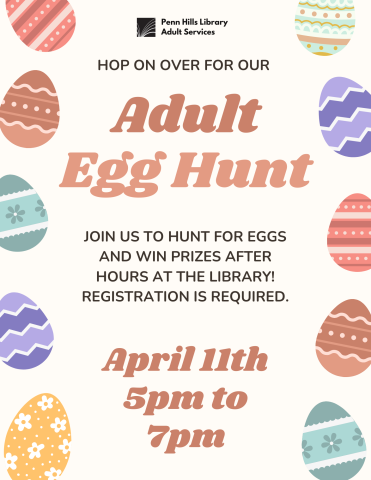 Adult Egg Hunt flyer