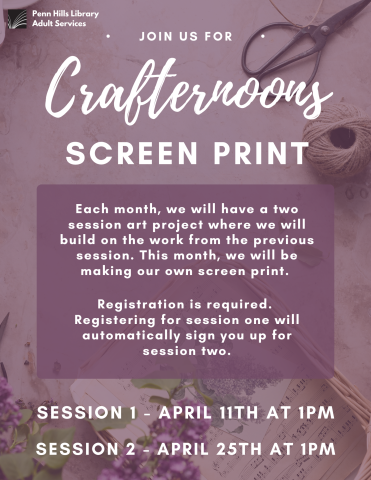 crafternoons: screen print flyer