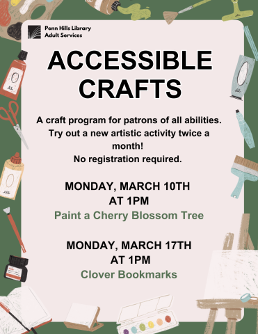 accessible crafts flyer