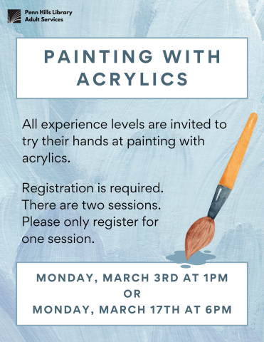 painting with acrylics flyer