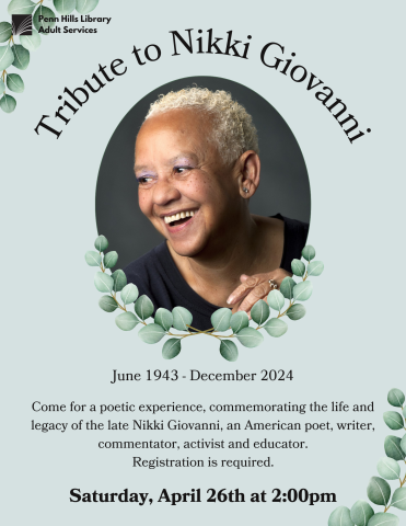 Tribute to Nikki Giovanni flyer