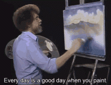 Bob Ross painting