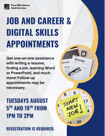 August Job and Career flyer