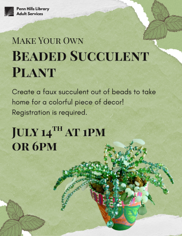 Beaded Succulent Plant flyer