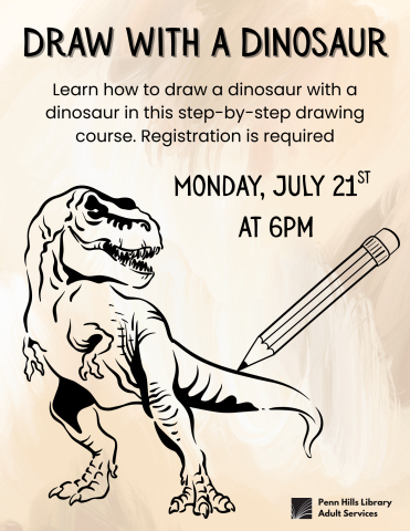 Draw with a Dinosaur flyer