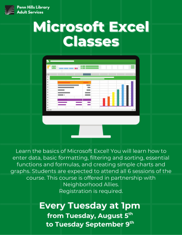 Microsoft Excel Class flyer