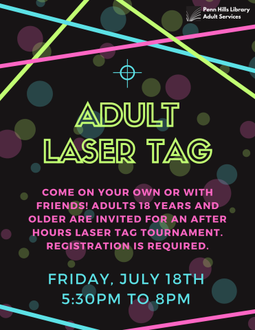 Adult Laser Tag flyer