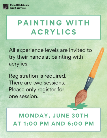 Painting with Acrylics flyer
