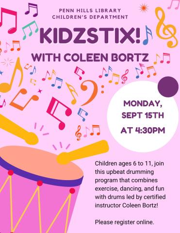 KidzStix Cardio Drumming flyer