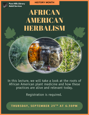 African American Herbalism flyer
