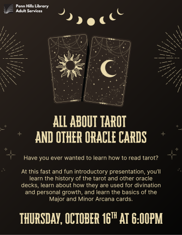All About Tarot and Other Oracle Cards flyer