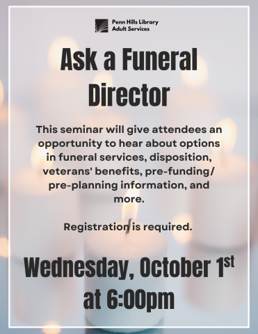 Ask a Funeral Director flyer