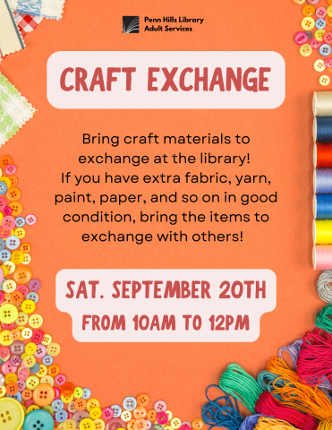 Craft Exchange flyer