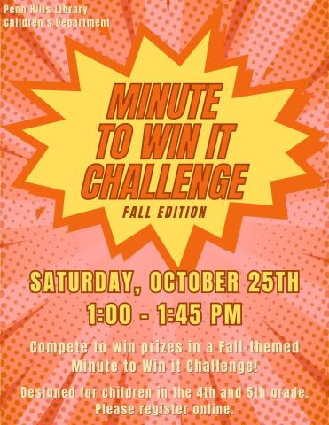 Minute to Win It flyer