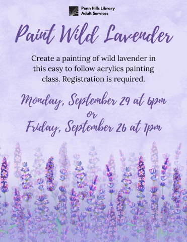 Paint Wild Lavender flyer