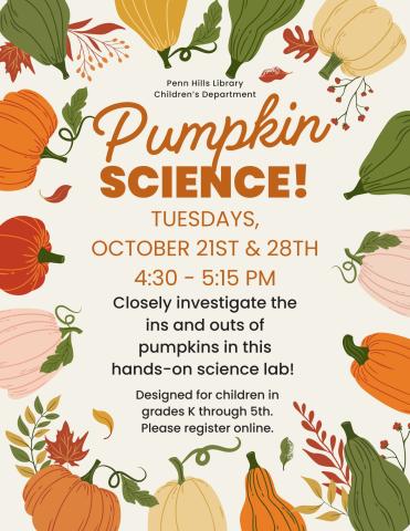 Pumpkin Science flyer