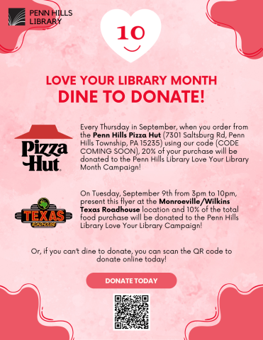 Pizza Hut Dine to Donate night