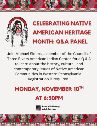 Celebrating Native American Heritage Month: Q&A Panel flyer