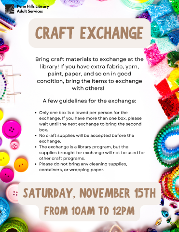 craft exchange flyer