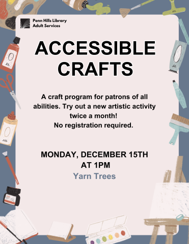 accessible crafts december flyer