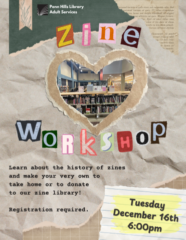 Zine workshop flyer