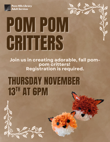 Pom Pom Critters flyer