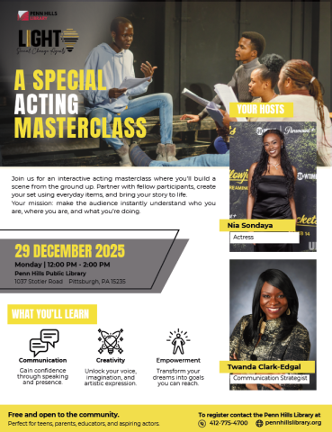 Confident Communicator Program: Acting Masterclass flyer
