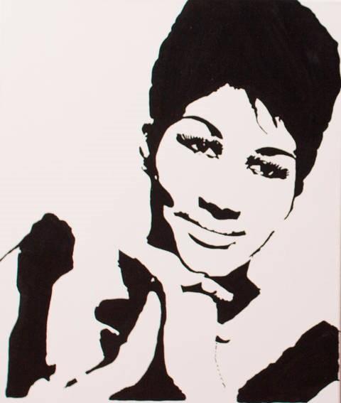 Screen Print of Aretha Franklin