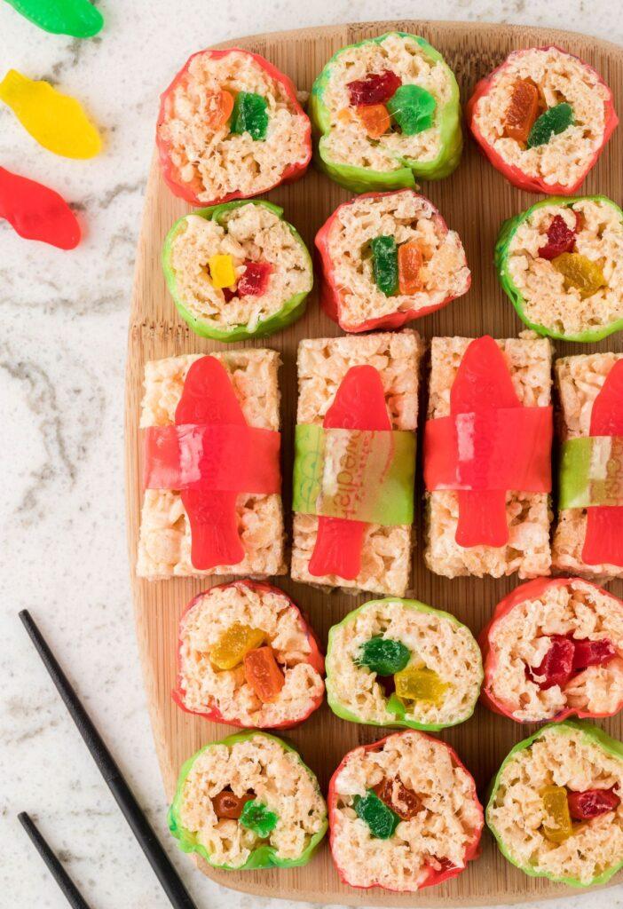 Image of various versions of Candy Sushi