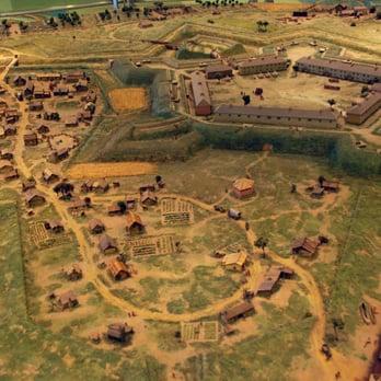 image of Fort Pitt from above as it was in the colonial era