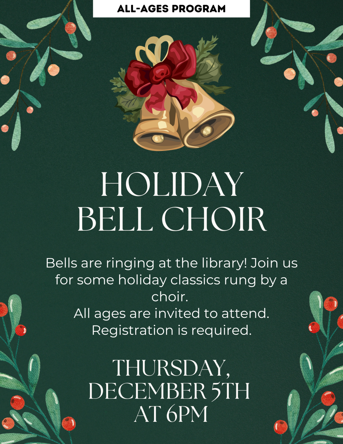 holiday bell choir flyer