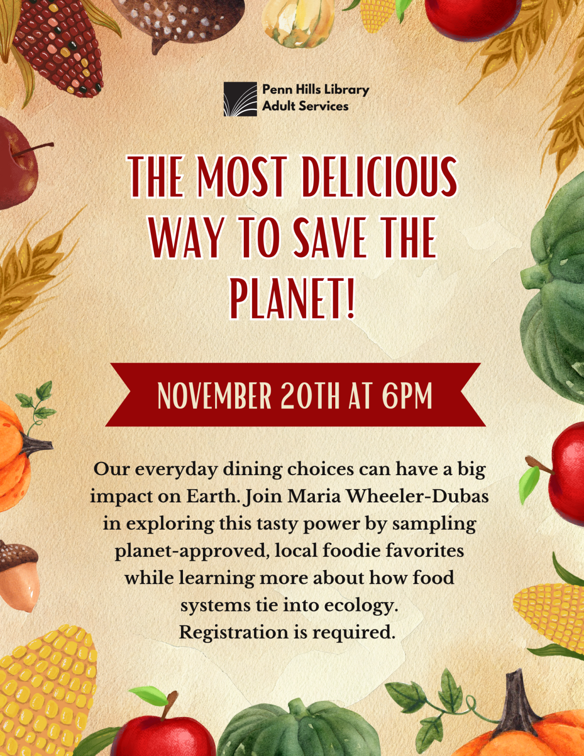 The Most Delicious Way to Save the Planet flyer