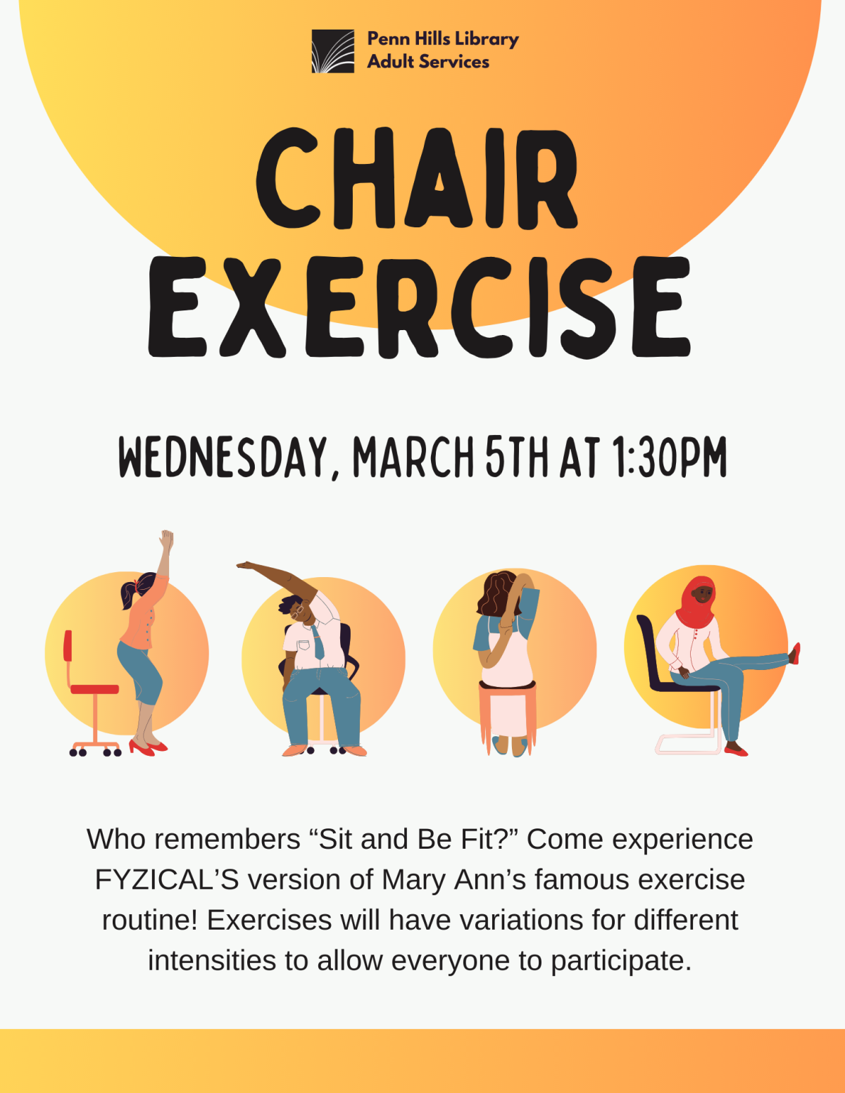 chair exercise flyer