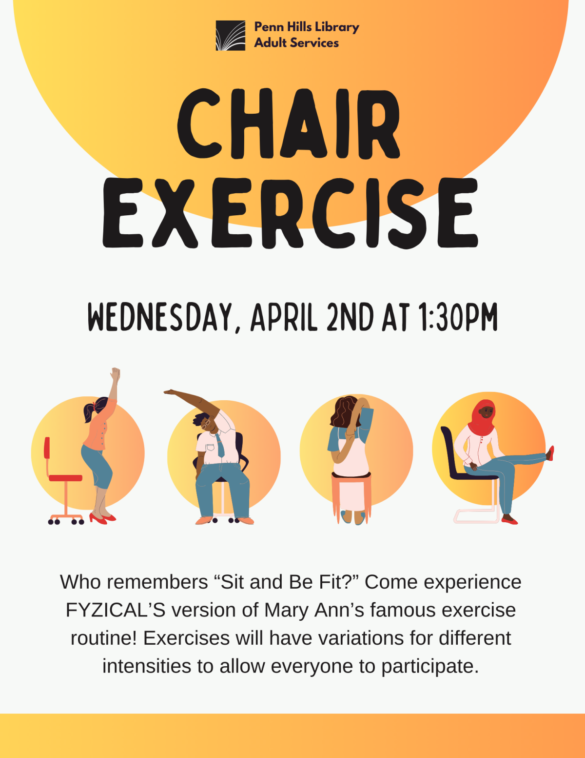 chair exercise flyer