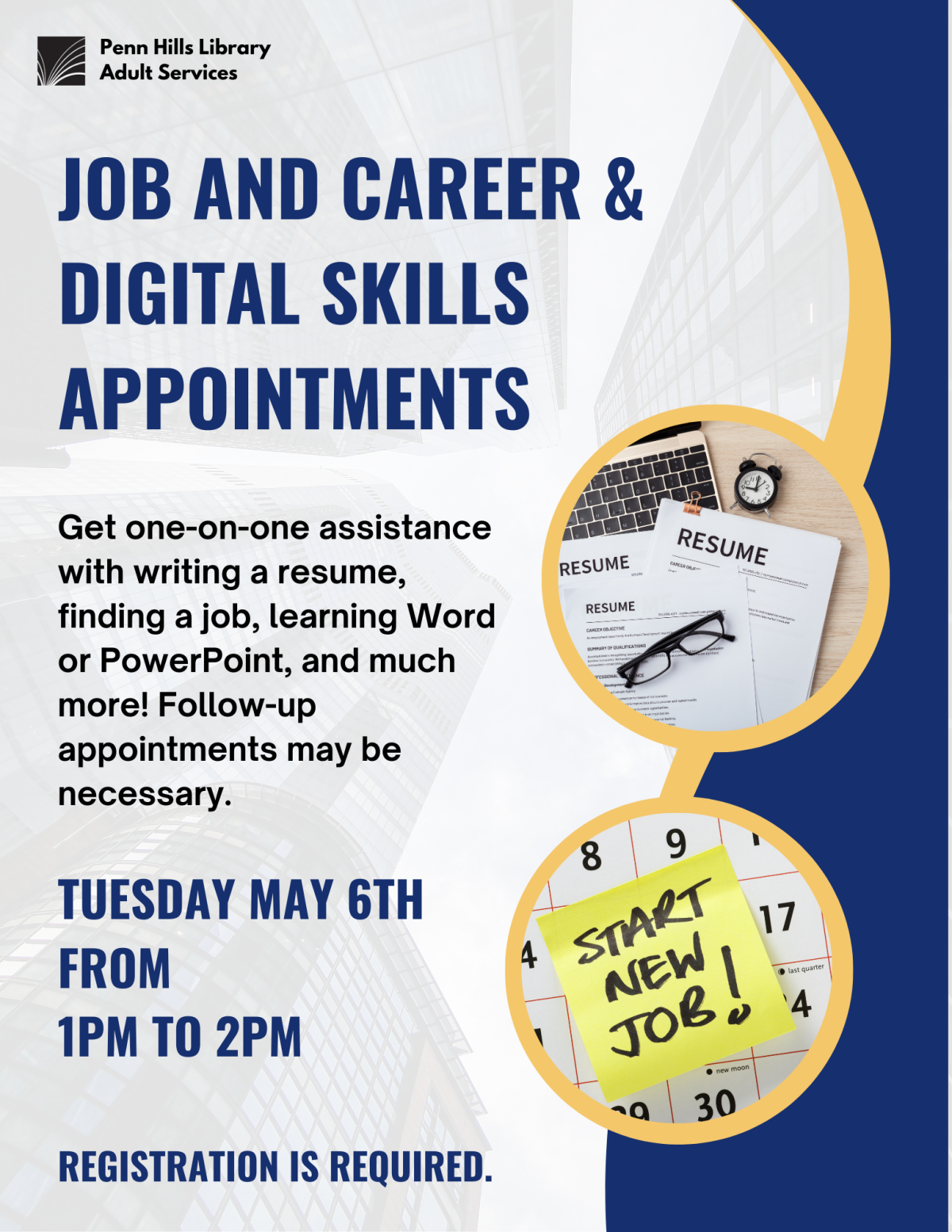 May Job & Career and Digital Skills flyer