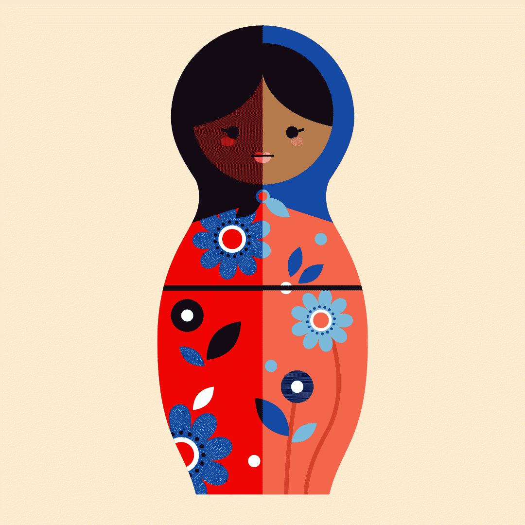 Nesting dolls opening and revealing new nesting doll inside