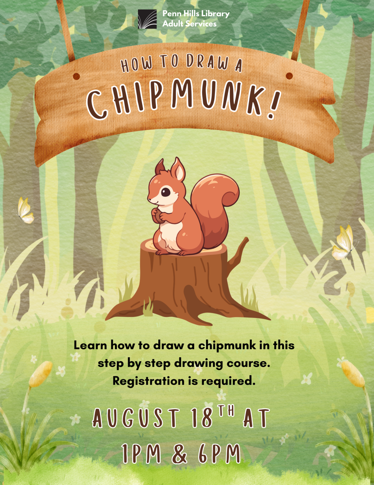 How to Draw a Chipmunk flyer