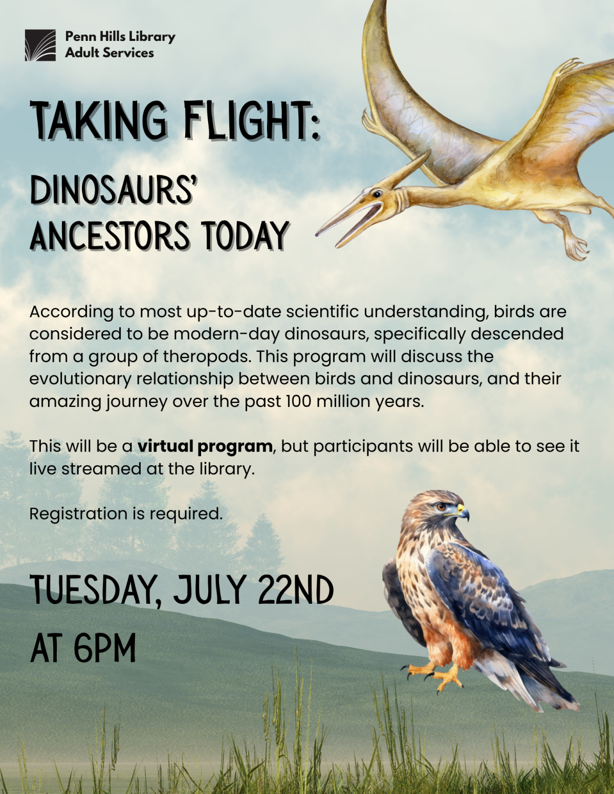 Taking Flight: Dinosaurs' Ancestors Today flyer