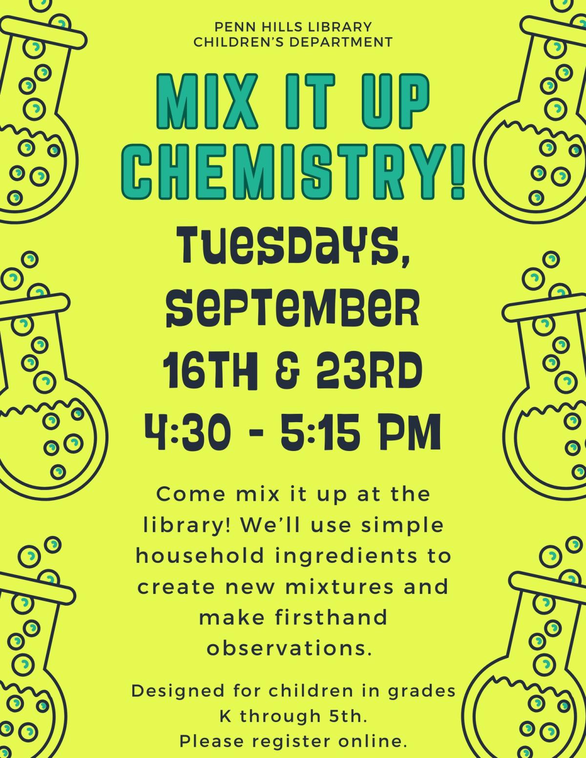 Mix It Up Chemistry flyer
