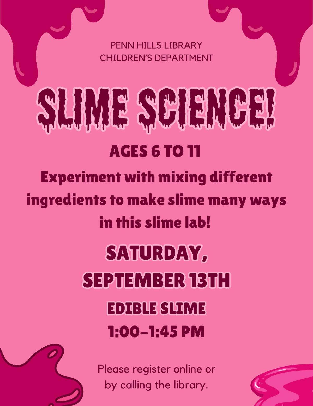 Slime Science flyer