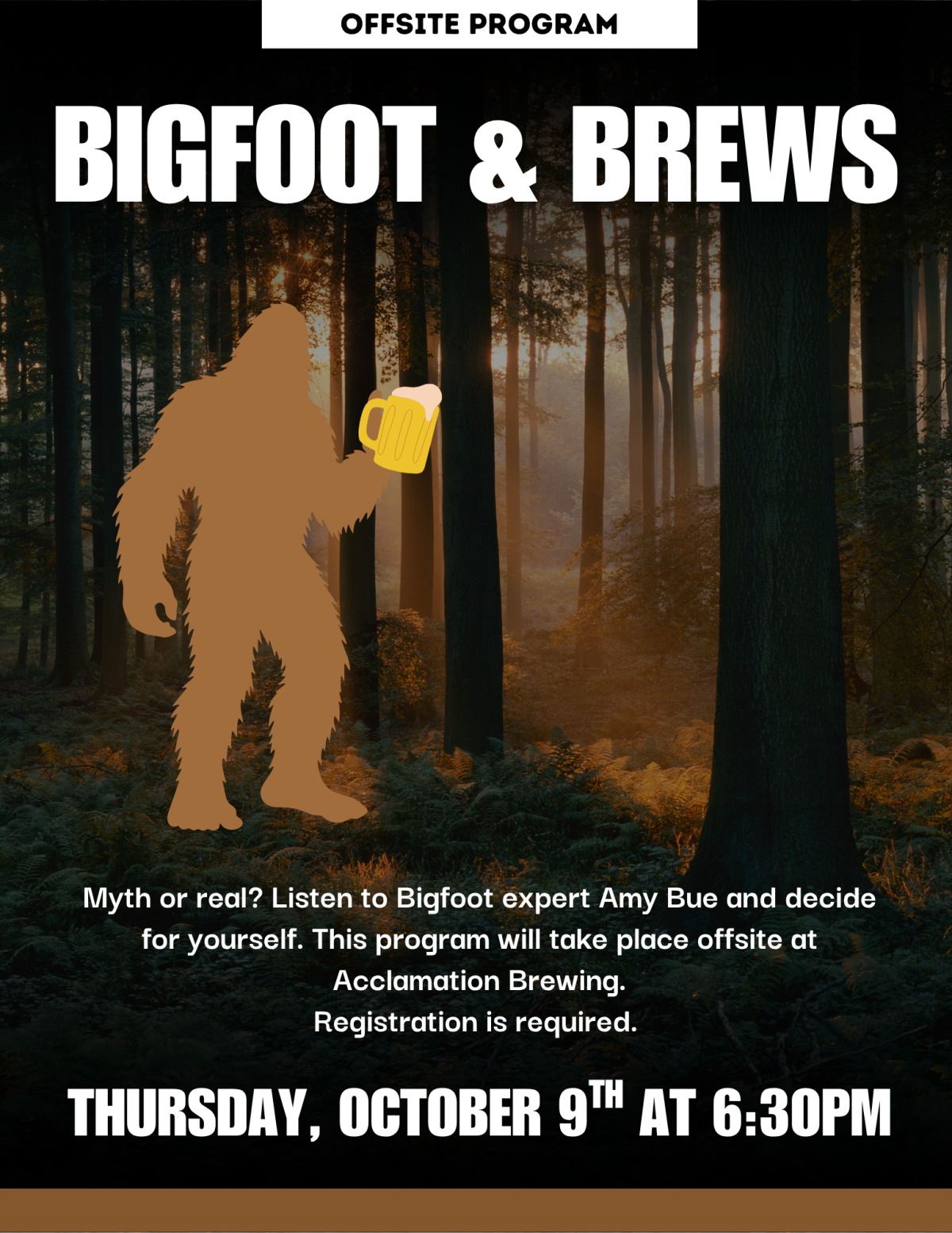 Bigfoot and Brews flyer