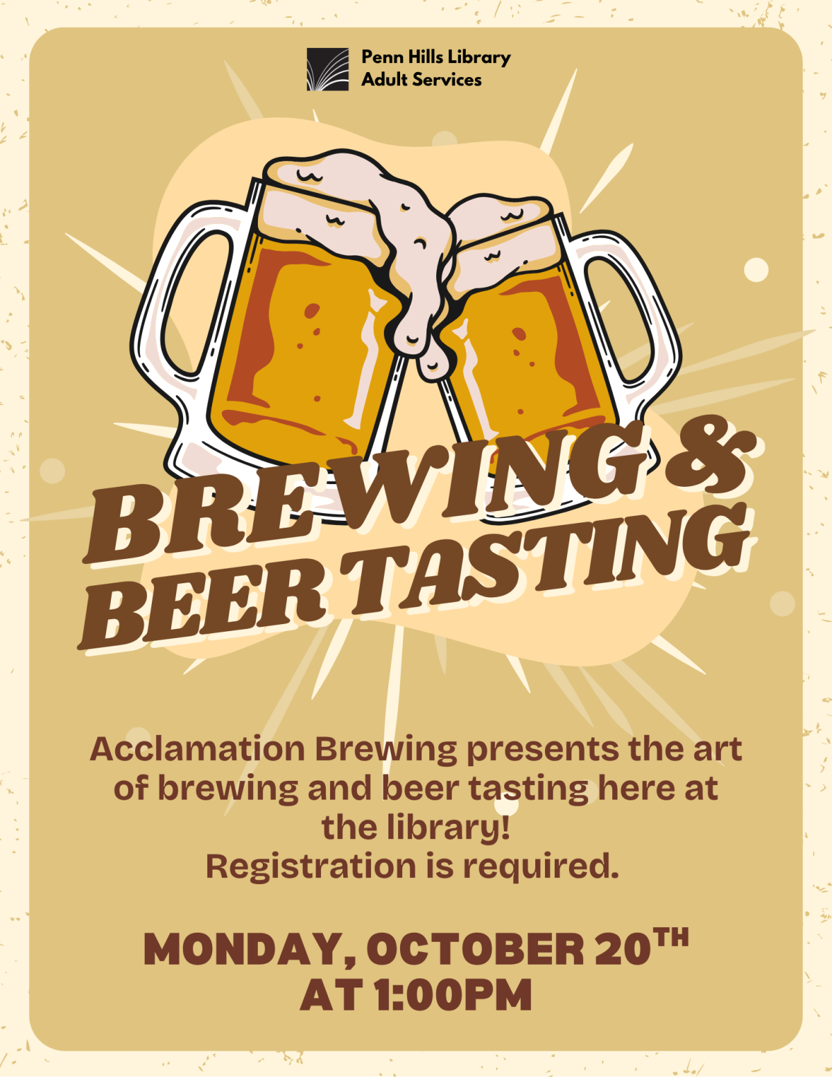 Brewing and Beer Tasting flyer