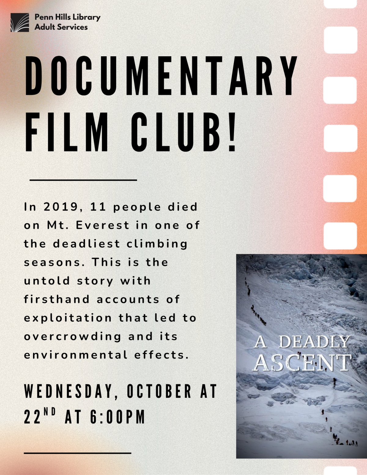 Documentary Film Club flyer